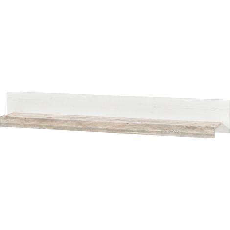 Wandboard FERNA-61 im Landhaus Stil Pinie weiß und Oslo Pinie dunkel Nb. B/H/T ca. 150x20x20cm (1/2)