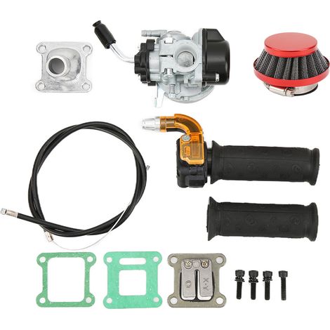 Luftfilter-Kit und Gasgriff für Mini Pocket Quad ATV 2-Takt-Motorrad (0,7 Zoll)