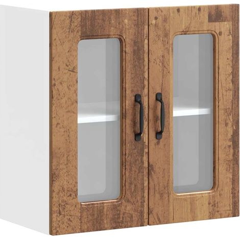 Maison Exclusive - Armoire murale de cuisine avec porte vitrée "Kalmar" Bois d'ingénierie ancien (1/5)