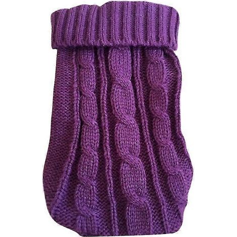 Suéteres para perros, ropa de invierno para mascotas, suéter cálido para perros pequeños, abrigo para gatos, ropa de lana suave para perros, camiseta, chaqueta morada (1/5)