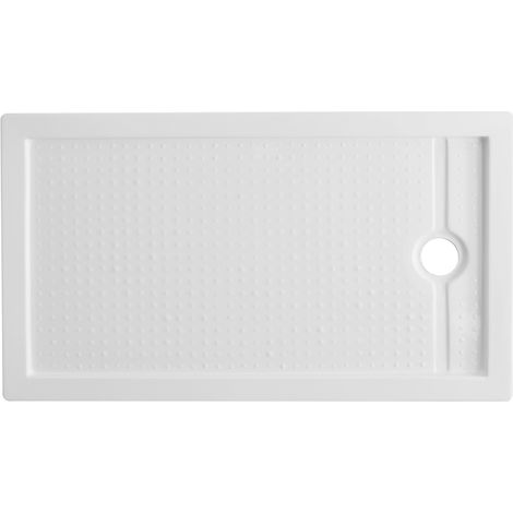 Receveur de douche rectangulaire 72 x 90 cm – Acrylique renforcé avec fibre de verre – Hauteur 6 cm – Angles carrés – Sans bonde – Linph (1/2)