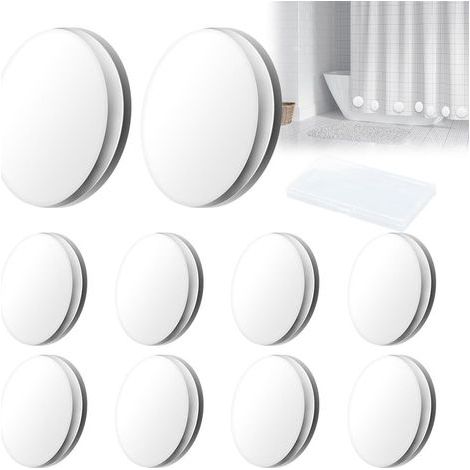10 Paires Poids de Rideau de Douche, Poids de Rideau magnétiques Ronds, Poids Magnétiques pour Rideaux, Aimants de Rideau de Douche pour Rideaux, Nappes, Rideaux de Douche (1/5)