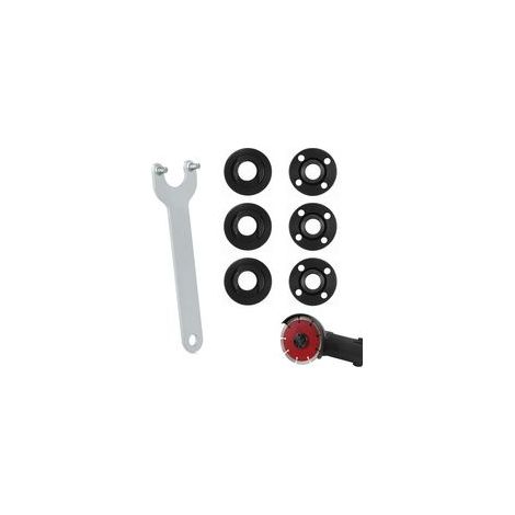 Lot de 7 Écrous de Serrage Rapide pour Meuleuse d'angle, Accessoires pour Meuleuse d'angle, Écrou de Serrage Rapide M14 avec 140mm Clé à Bride