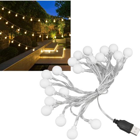 3M 20 LED-Perlenlichterkette, kleine runde Lichtkugeln, für Partys, Geburtstage, Heiratsanträge, Hochzeiten, Bühnendekoration und dekorative Beleuchtung für Mädchenzimmer (USB-betrieben) (1/5)