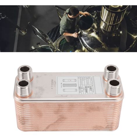 Refroidisseur à plaques EATB12-30, échangeur de chaleur à plaques brasées en acier inoxydable, évaporateur, condenseur (1/5)