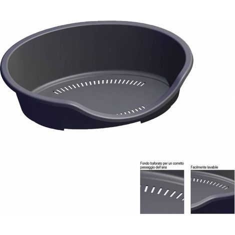 1PZ ZOOV LETTINO PER CANI/GATTI CM.80X60X25 GRIGIO