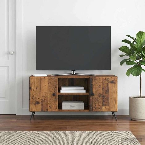 TV-Schränk Altholz 102 x 34,5 x 50 cm Holzwerkstoff (1/5)