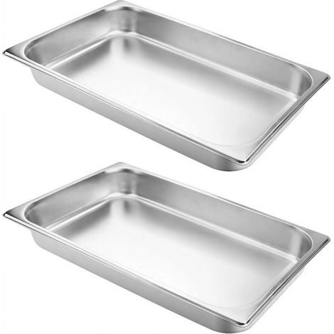 Serveur buffet, Lot de 6 assiettes en acier inox, Empilables, antidérapantes, compatibles lave-vaisselle, Bords lisses et sûrs (1/5)