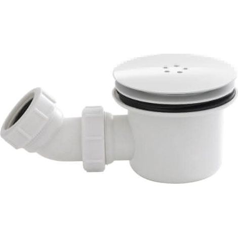 Hudson Reed White 90mm Fast Flow Shower Tray Waste with White Cover (1/4)