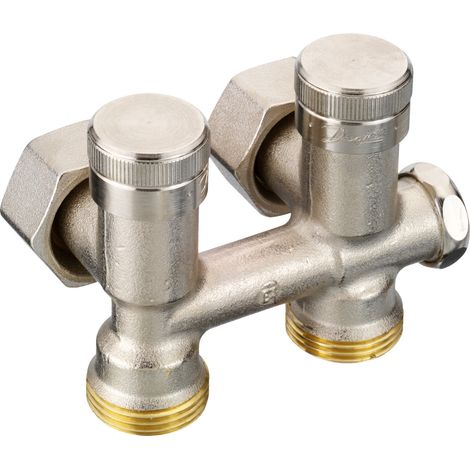 Danfoss Hahnblock Universalverschraubung RLV-K Eck für Ventilheizkörper 003L0282 (1/4)