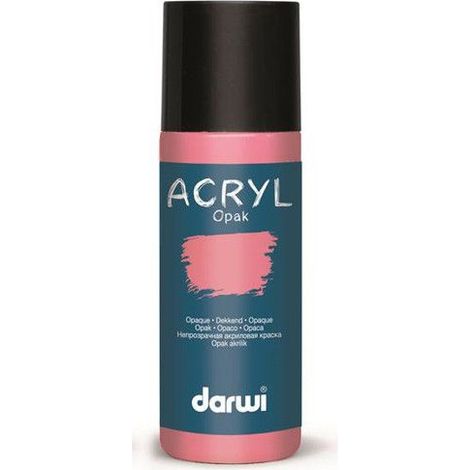 Peinture acrylique - Rose anglais - Tous supports - Opaque - Indélébile - Darwi - 80ml (1/2)