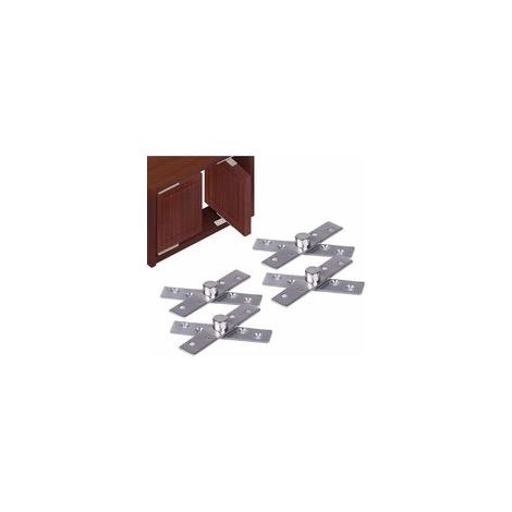 Charnières pivotantes en acier inoxydable – Rotation cachée 360° – Dimensions 95mm x 23mm – Charge max 60kg – Lot de 4 pièces (1/5)