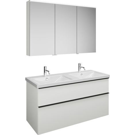 Set burgbad Eqio, composé d'une armoire de toilette à droite,