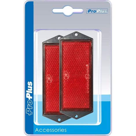 Reflector rojo 104x40mm atornillable 2 piezas en blister