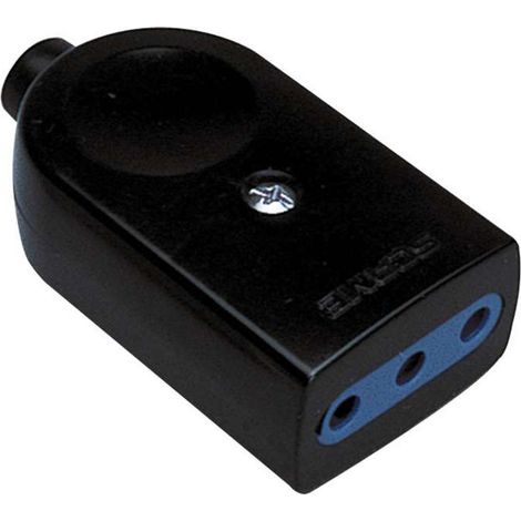 poly pool - presa 10 a 2p+t uscita cavo assiale nera