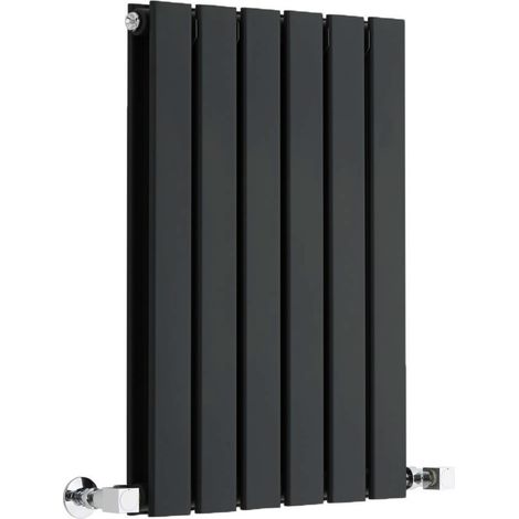 Milano Alpha Black Horizontal Double Flat Panel Radiator - 635mm x 420mm (1/4)