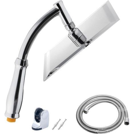 [NEVER USED] inch stainless steel rain shower head, high pressure shower head, fixed square shower head (1/4)