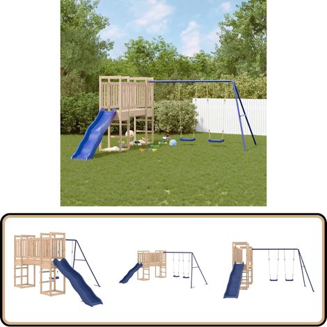 Spielturm Massivholz Kiefer - Holzspielplatz - Spielturm - Kiefernholz - Kinderspielgeräte - Freiluftsspiel