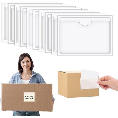 10 PCS Porte Carte Pare Brise,Porte Carte Pare Brise,Support Carte Pare Brise,Support Autocollant pour Carte Ticket Disque de Stationnement-Voiture/Pare Brise. (1/5)
