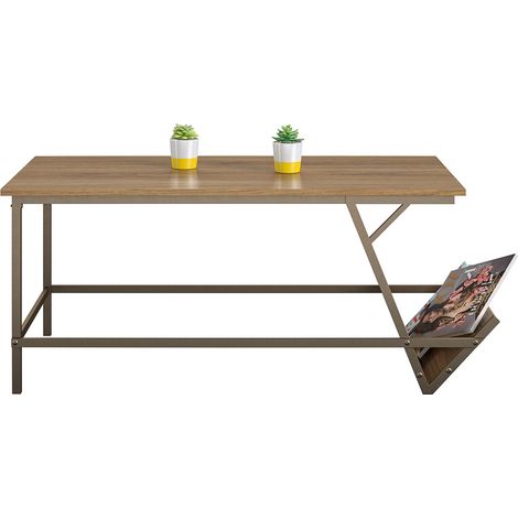 Table basse en effet noyer (1/5)
