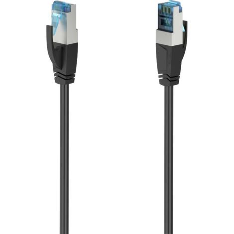 HAMA Câble Réseau CAT6a S/FTP 0,25m Noir (1/2)