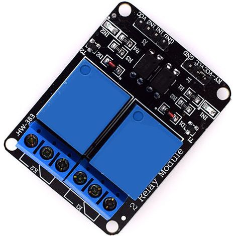 Module relais 2 canaux, 5V avec protection par optocoupleur, carte d'extension relais, accessoires pour carte de développement microcontrôleur, 12V. (1/4)