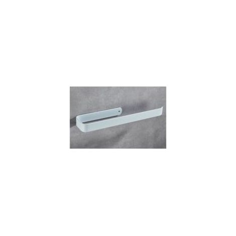Portarotolo di carta assorbente da parete bianco, 33 cm, autoadesivo o con foratura, in alluminio, ideale per cucina, bagno, armadi, installazione verticale o orizzontale - Crezuo