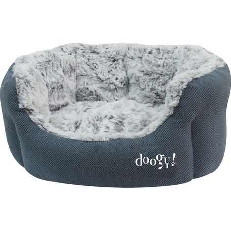Corbeille ouatinée Doogy whooly bleu : Grand modèle