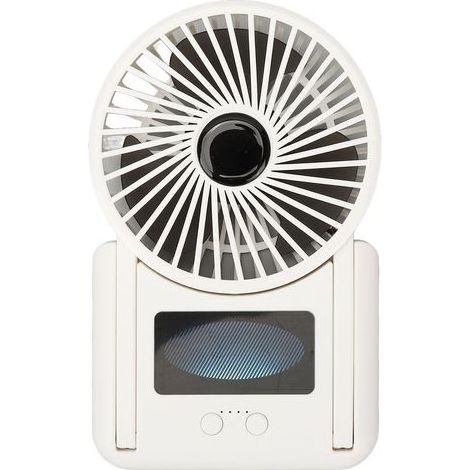 Mini-Akku-Faltventilator, leise und regulierbar, mit LED-Licht, tragbar für den Tischgebrauch, Geschwindigkeit einstellbar (1/5)