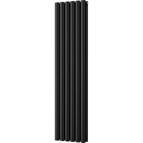 Omeara - Black Designer Radiator H1400mm x W348mm Double Panel - Feet Included (1/3)
