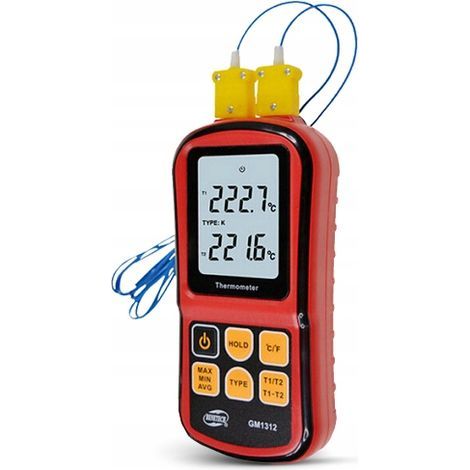 THERMOMÈTRE NUMÉRIQUE 2x THERMOCOUPLE TYPE K -0 à 250 (1/5)