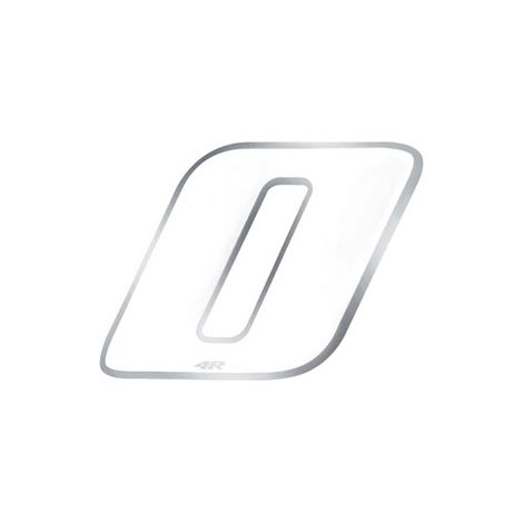 Numeri Gara Anodizzati 27 x 37 mm - Colore: BIANCO - Numeri: 0