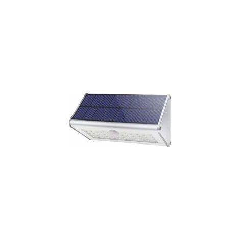 1100 Lm 48 LED 4500mAh, applique murale solaire extérieure, coque en alliage d'aluminium, détecteur de mouvement, veilleuse étanche sans fil, 4 modes intelligents (lumière blanche)
