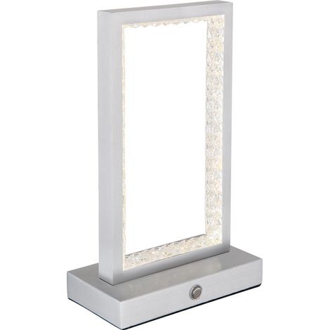Tischlampe Tischleuchte Wohnzimmerlampe Touchdimmer Akku Kristall LED H 23 cm (1/5)