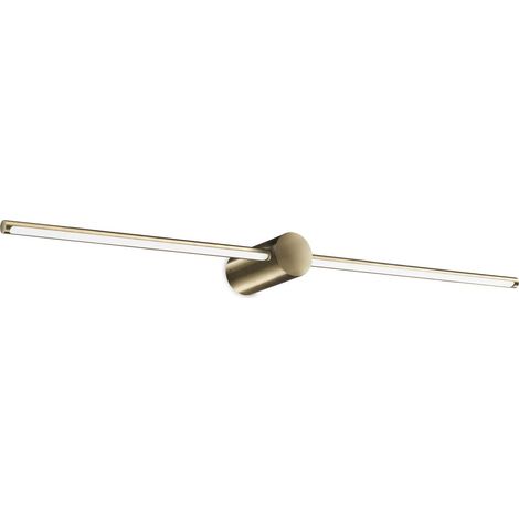 Ideal Lux FILO Salle de bains à LED intégrée à 2 lumières sur miroir lumineux en laiton 1450Lm 3000K IP44