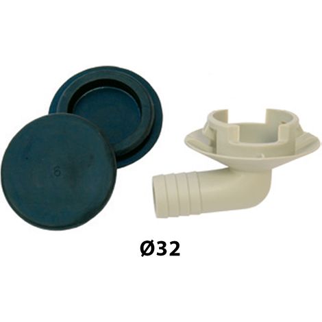 Codo desagüe para máquinas Ø32