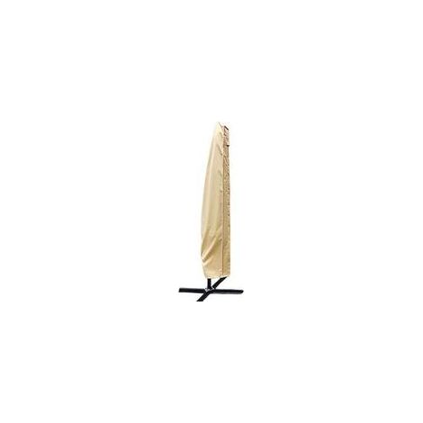 Kaelt - Housse pour parasol de terrasse avec fermeture éclair et tige télescopique — 250 x 74 x 35 cm — Imperméable, toile 600D résistante aux UV convient aux parasols déportés ou droits — Kaki (1/5)