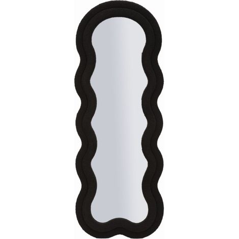 Miroir Mural en Tissu Bouclé "Teddy" 160cm Noir