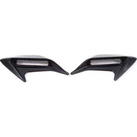 2pcs Universal Car Hood Decorative Air Intake (BLACK) (1/5)