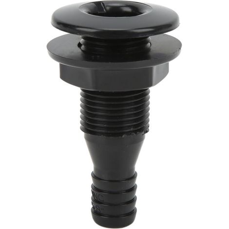 Jeffergarden 5/8in Thru Hull Fitting Straight ABS Impact Resistance Tuyau Connecteur Accessoire pour Bateaux MarinesBlack (1/5)