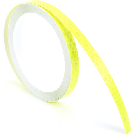 Autocollants réfléchissants hexagonaux imperméables pour vélo, voiture, moto - Ruban lumineux décoratif jaune (1/5)