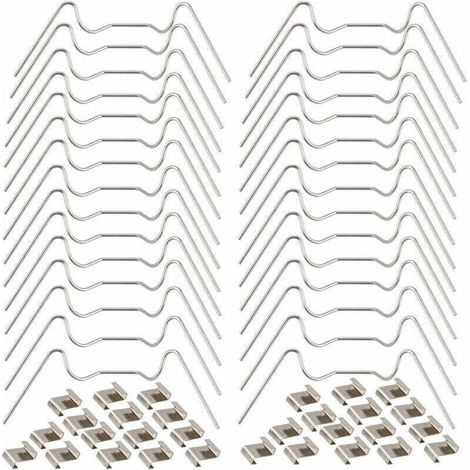 Accessoire pour serre,Clip de Serre Vitrage (30 W et 30 Z) Clips de Fixation en Acier Inoxydable Kit de Réparation Accessoires Support 60pcs