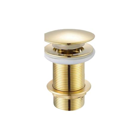 Bonde Push-open, aspect doré poli, BONDE DE LAVABO UNIVERSEL CLIC-CLAC,66mm (1/2)