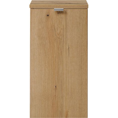 Mobile Pensile da Bagno NEWPORT con Anta e Ripiano 30 x 60 x 40 cm - Effetto Rovere [en.casa]