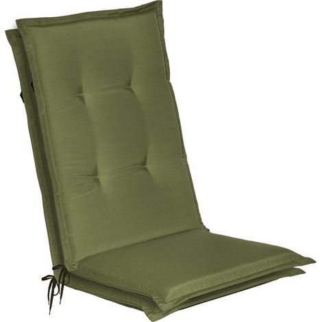 Lot de 2 coussins d'assise pour chaises de jardin Loft HL vert olive, 120 x 50 x 6 cm (1/5)