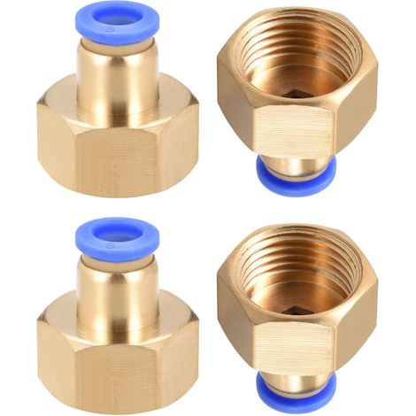 4 Paquet G1/2 Femelle Pousser verrouilleront Raccord 8mm Or (1/5)