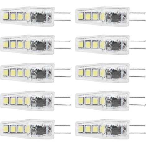 10 Stück G4 8-LED-Lampe (2835-Chips, 2 W, 360° Abstrahlwinkel, PC-Lampe) für Zuhause und Büro, 220 V, weißes Licht (1/5)