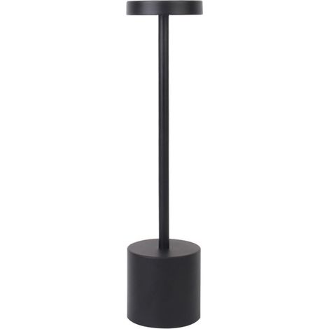 Ortviai Lampe de bureau en forme de I, LED rechargeable avec gradation continue et 3 températures de couleur, noir (1/5)