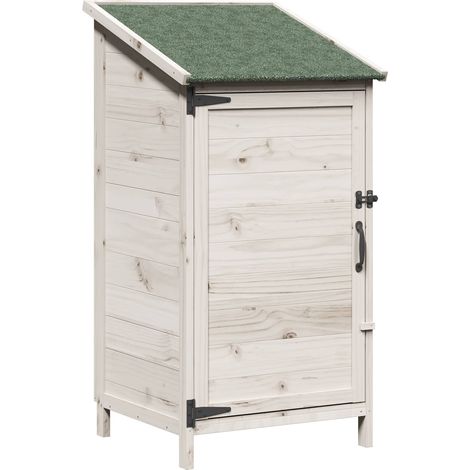 Garten Shed Weiß 59 x 56 x 113,5 cm Holzwerkstoff vidaXL