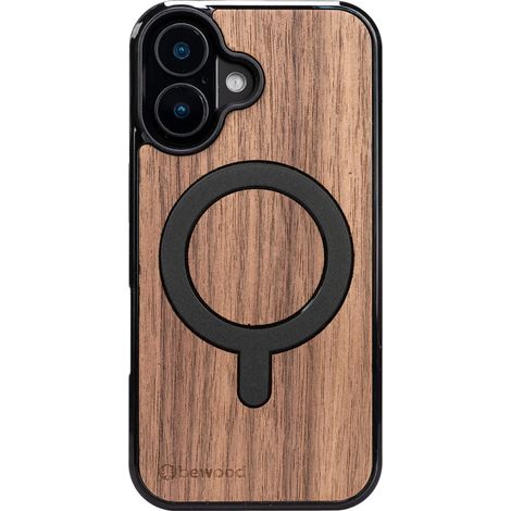 Custodia in legno Bewood per iPhone 16 NOCE AMERICANO con MagSafe (1/2)
